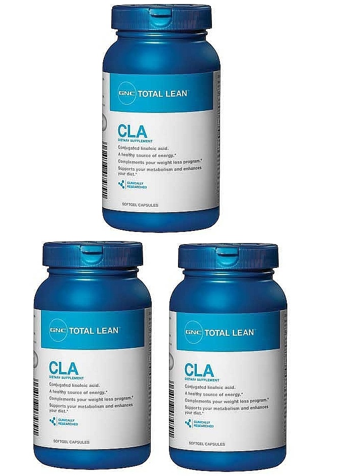 GNC 健安喜 共轭亚麻油酸纤灵红花籽油 Total Lean CLA 1,000mg 180软胶囊装 (一組3瓶)